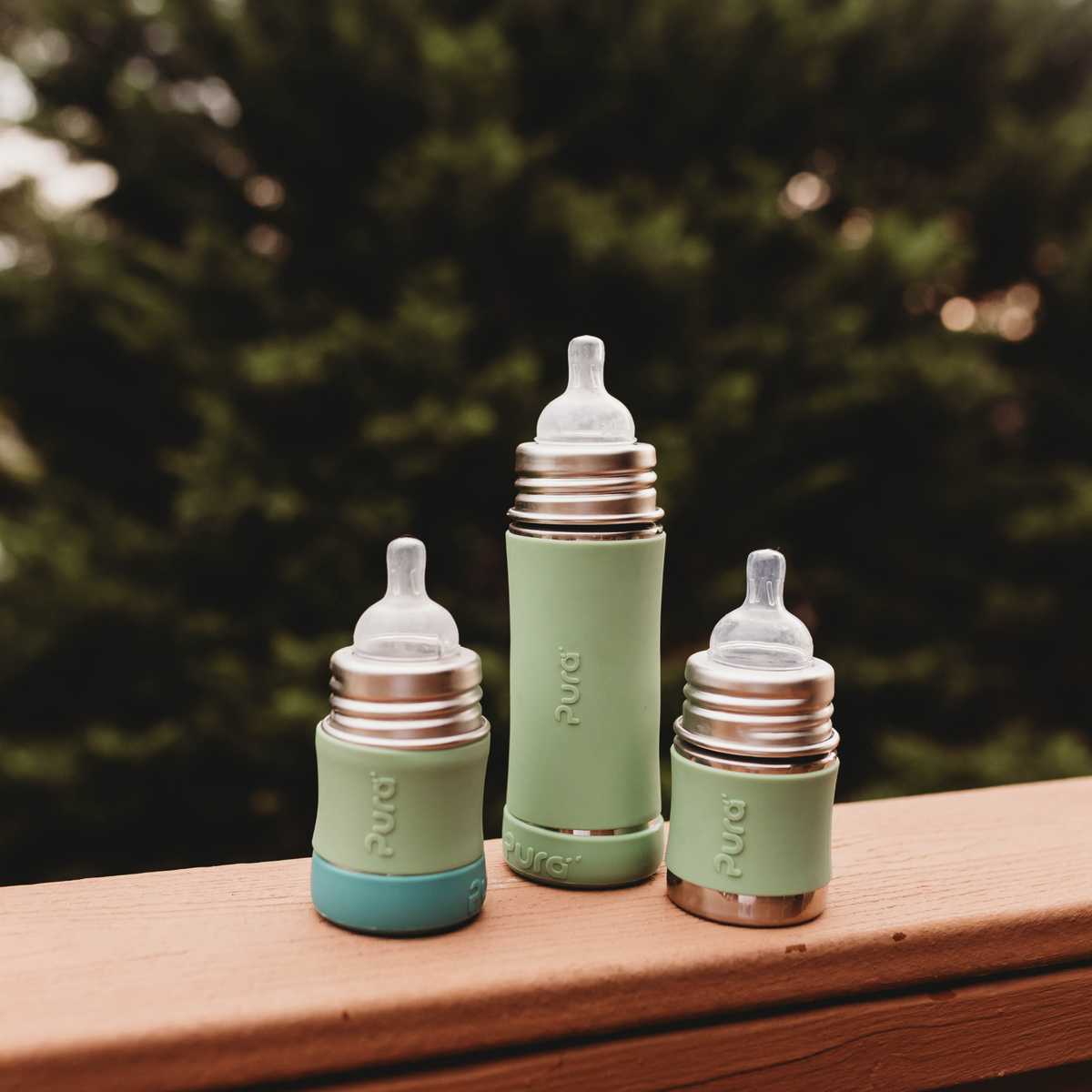 Pura Kiki Bottenskydd 2-pack / mint&moss