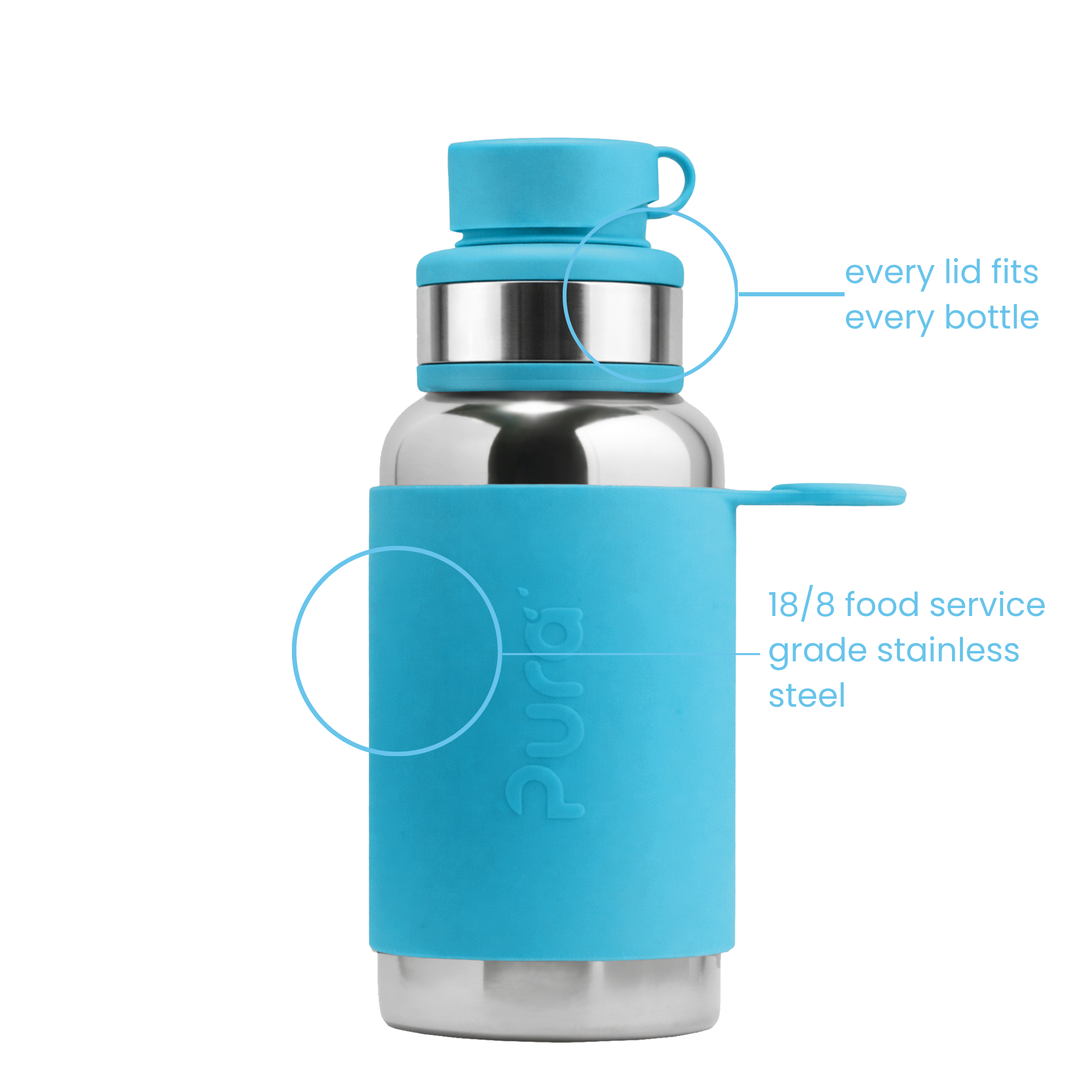 Pura Vattenflaska 550 ml / aqua