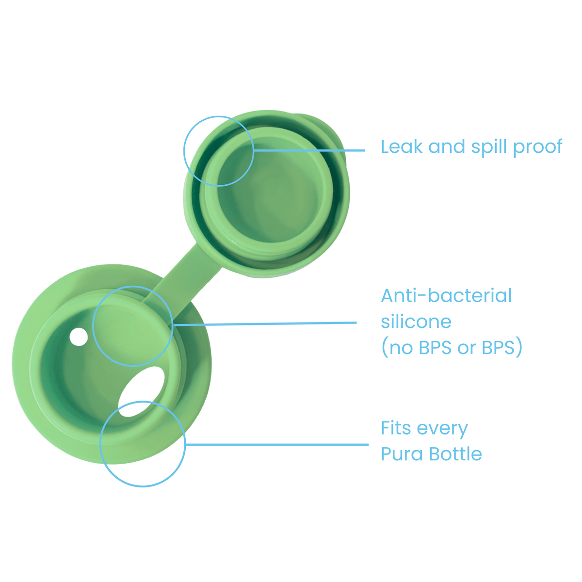 Pura Kiki Vattenflaska 325 ml / moss