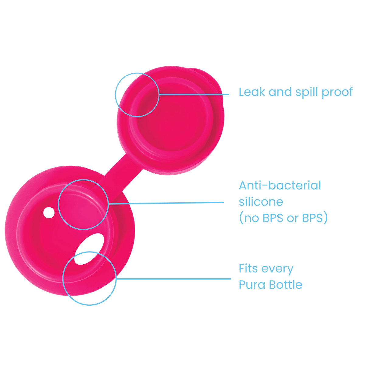 Pura Isolerad Vattenflaska 475 ml / pink swirl
