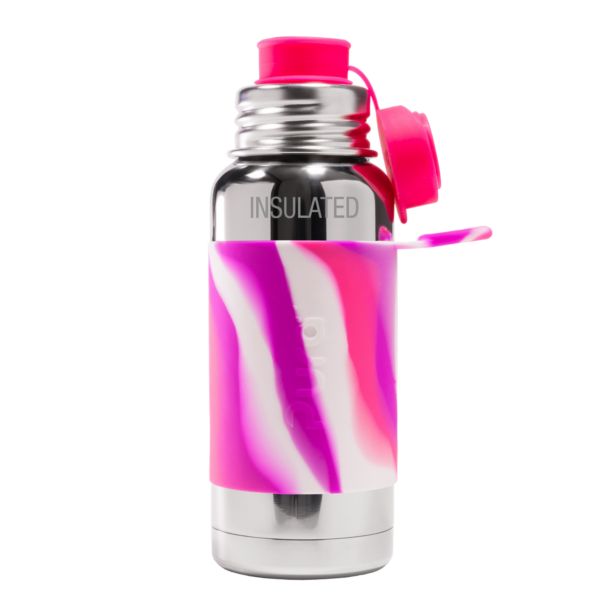 Pura Isolerad Vattenflaska 475 ml / pink swirl