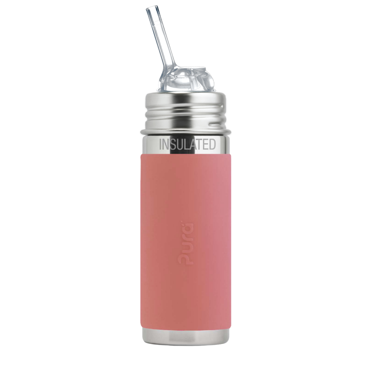 Pura Kiki Isolerad Sugrörsflaska Kiddo 260 ml / rose