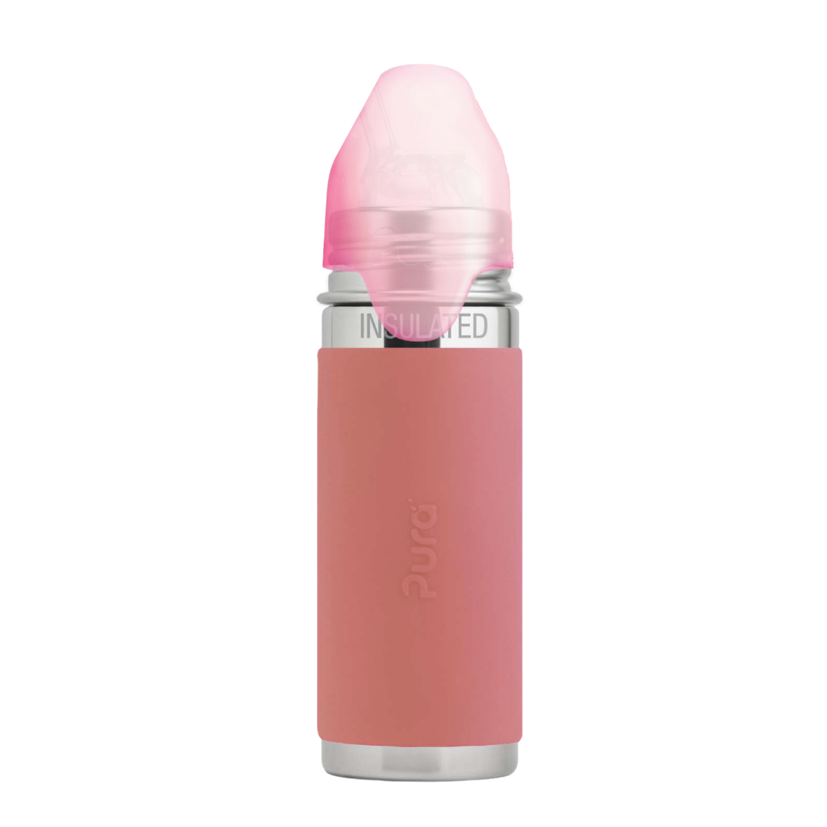 Pura Kiki Isolerad Sugrörsflaska Kiddo 260 ml / rose