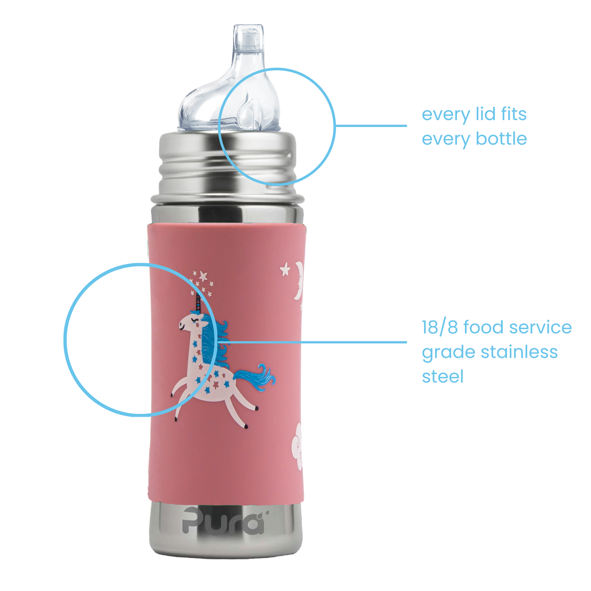 Pura Kiki Pipflaska 325 ml / unicorn