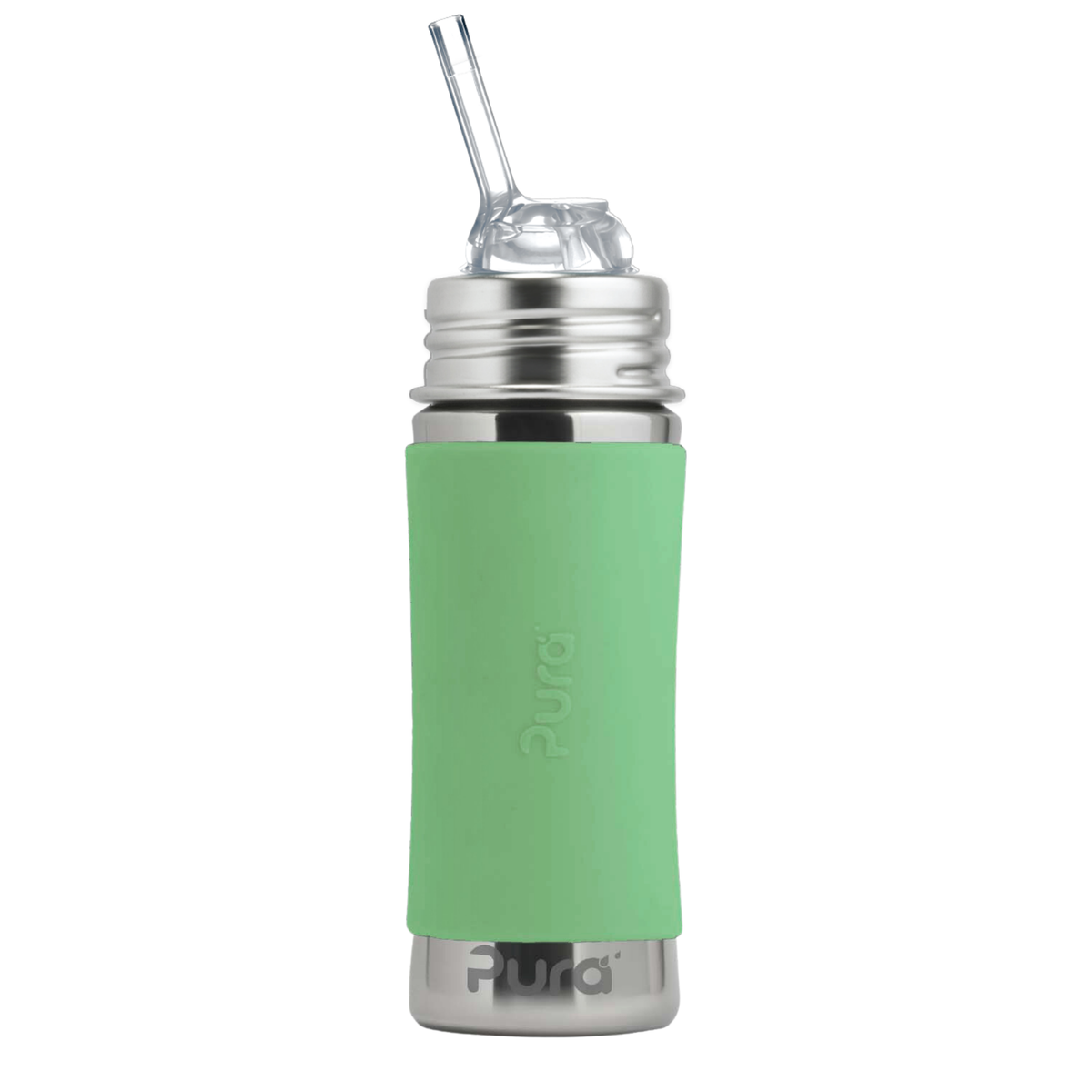 Pura Kiki Sugrörsflaska Kiddo 325 ml / moss