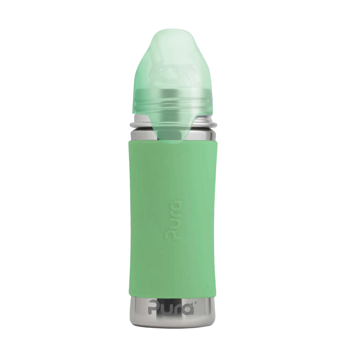 Pura Kiki Sugrörsflaska Kiddo 325 ml / moss