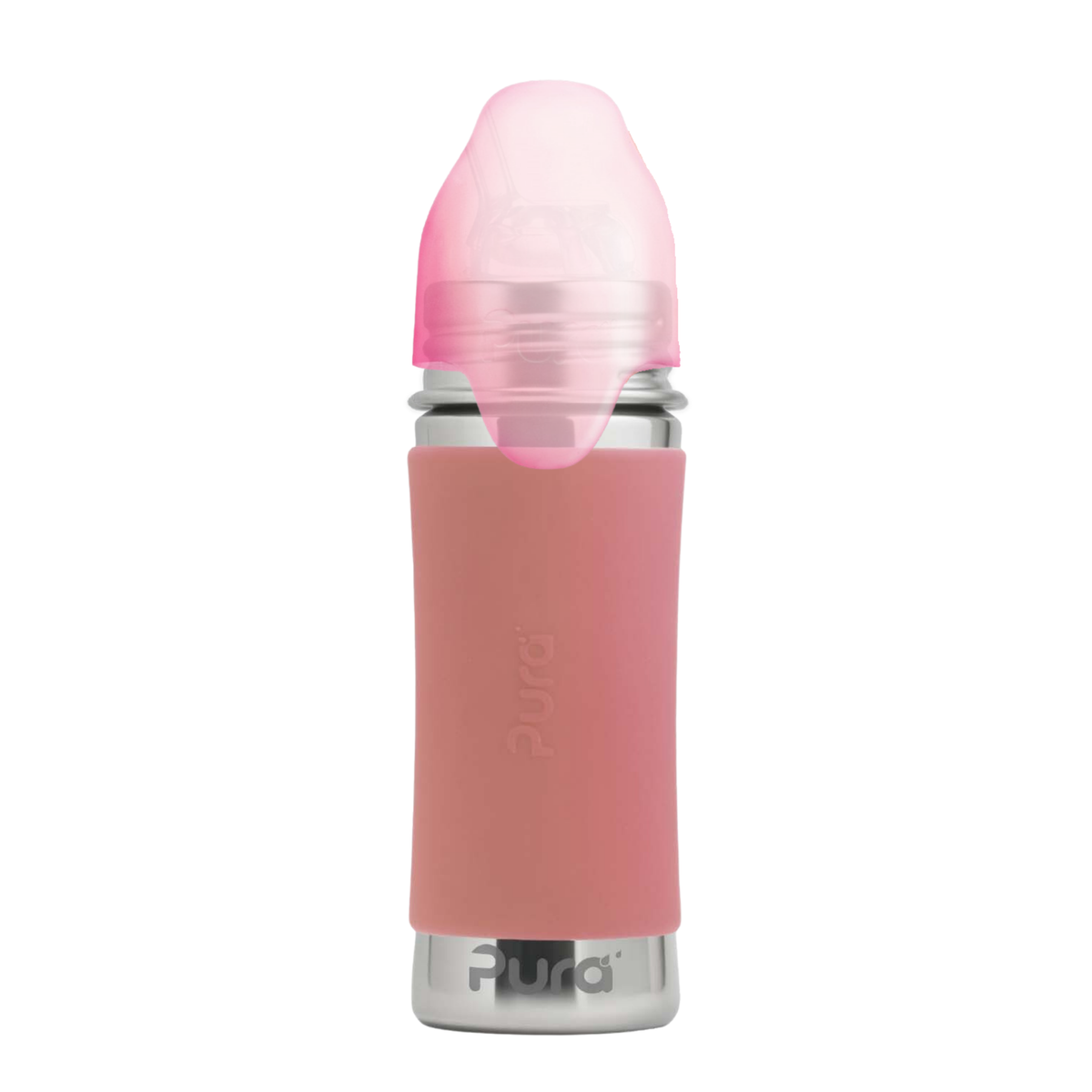 Pura Kiki Sugrörsflaska Kiddo 325 ml / rose
